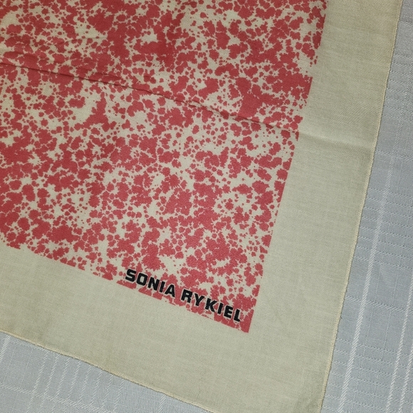 SONIA RYKIEL  Cotton Scarf 28x30 inches Made in France - Picture 7 of 9